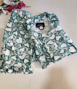 ✨ Pyjama Femme en Velours – Confort &amp; Élégance en Vert 💚