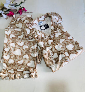 ✨ Pyjama Femme en Velours – Confort &amp; Élégance en Marron 🤎