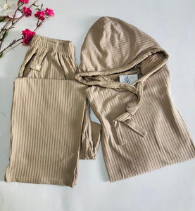 🤎 Pyjama Femme en Fibre de Coton Beige – Élégance & Confort Absolu 🤎