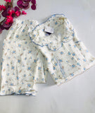 💙 Pyjama Femme en Coton Bleu – Douceur &amp; Élégance 💙