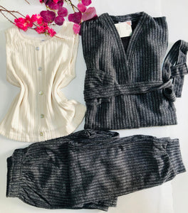 Pyjama trois pièces "Miss" - Confort et Élégance pour vos Nuits