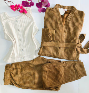 Pyjama trois pièces "Miss" - Confort et Élégance pour vos Nuits