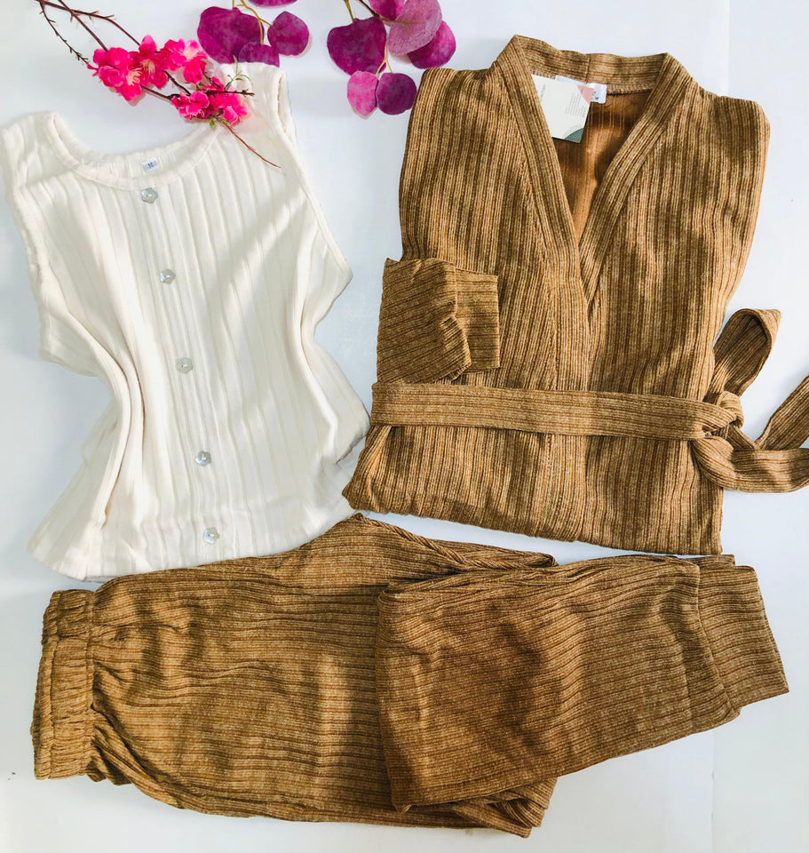 Pyjama trois pièces "Miss" - Confort et Élégance pour vos Nuits