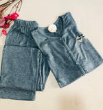 💙 Pyjama Femme en Coton Doux – Bleu Ciel avec Nœud Décoratif 💙