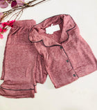 🌸 Pyjama Femme en Coton Doux – Rose Élégant 🌸