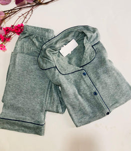 🌿 Pyjama Femme en Coton Doux – Vert d’Eau 🌿