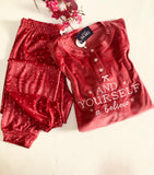 🌸 Pyjama Femme en Velours Doux – TRESS 🌙