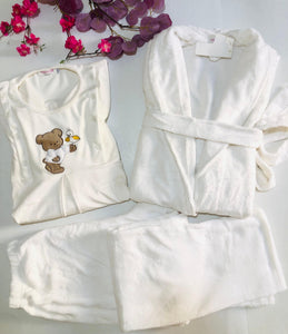 Pyjama Femme 3 Pièces – Couleur Blanc | Ultra Doux, Chaud & Élégant ❄️🤍