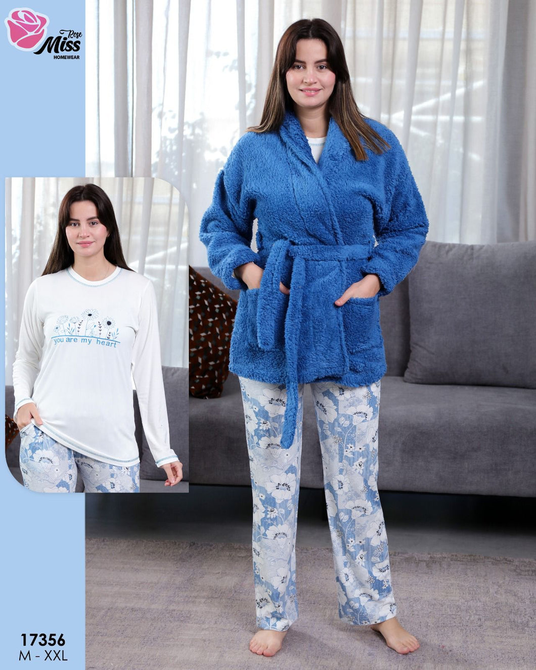 ✨ Pyjama Femme 3 Pièces en Polaire – Confort, Chaleur & Élégance Hivernale