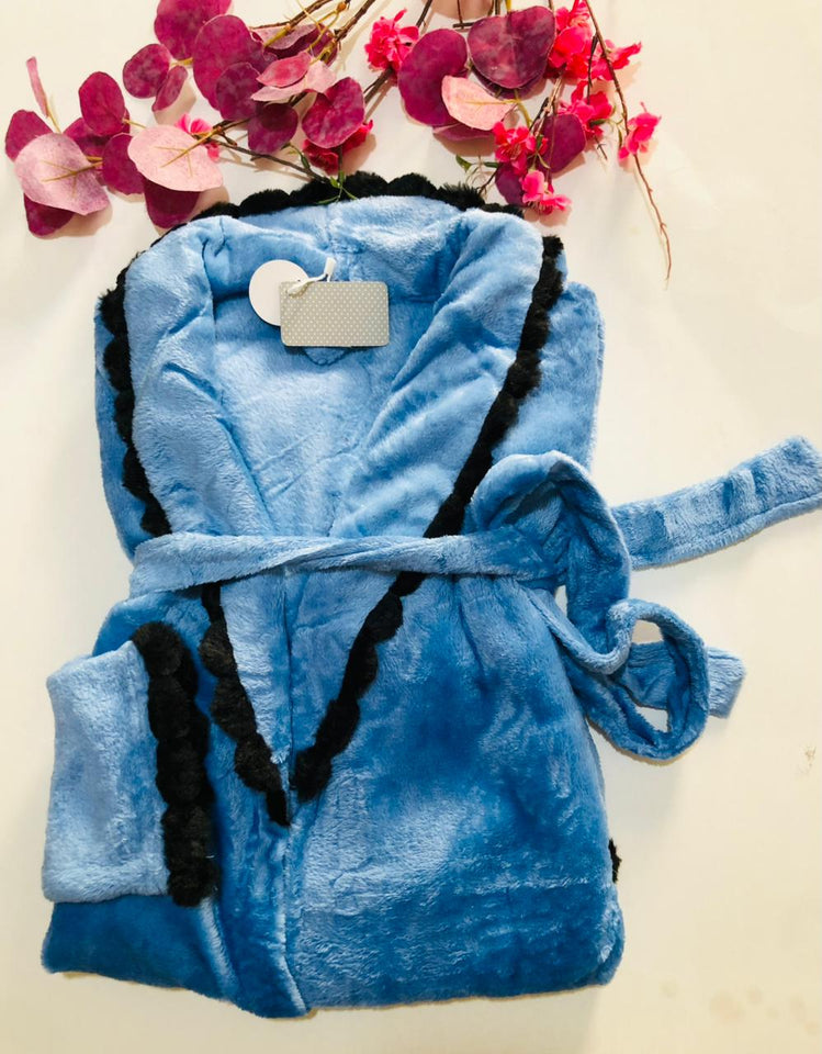 💙 Peignoir Femme Polaire – Confort & Élégance Hiver (Copie)