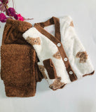 🧸 Pyjama Femme en Polaire – Marron Chocolat | Spécial Hiver ❄️