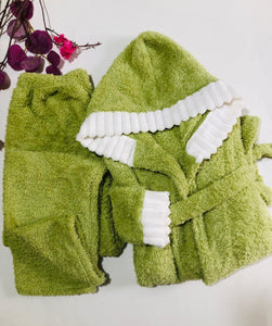 🧸 Pyjama Femme en Polaire avec Capuche – Vert | Ultra Chaud & Doux ❄️