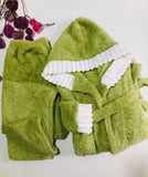 🧸 Pyjama Femme en Polaire avec Capuche – Vert | Ultra Chaud & Doux ❄️