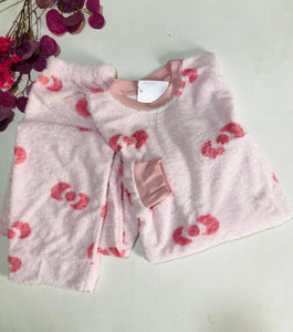 🌸 Pyjama Femme en Polaire – Rose ❄️