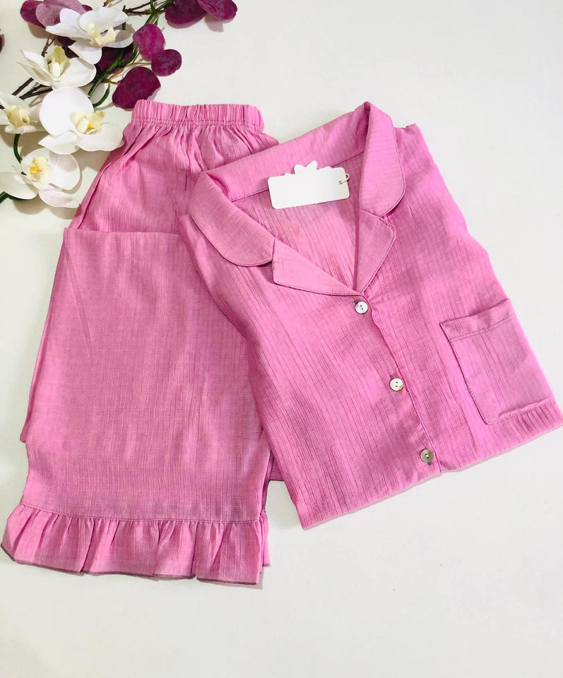 ✨ Pyjama Femme demi manche Bleu Ciel – Fraîcheur & Confort ✨