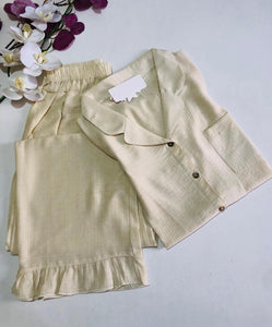 ✨ Pyjama Femme demi manche Bleu Ciel – Fraîcheur & Confort ✨