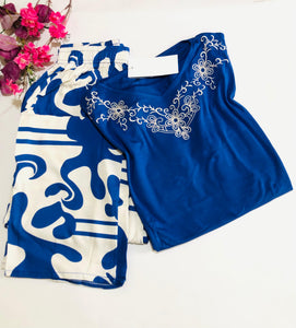 Pyjama Femme Élégant Bleu – Confort & Style à la Maison 💙