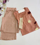Pyjama Femme Rose Poudré Brodé – Élégance & Confort 🌸✨