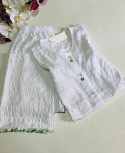 Pyjama Femme Blanc Texturé – Simplicité & Douceur 🤍🌿