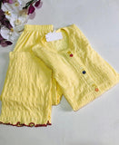 Pyjama Femme Jaune Pastel – Fraîcheur & Confort demi manche ☀️💛