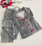 Pyjama en Velours Noir pour Femme