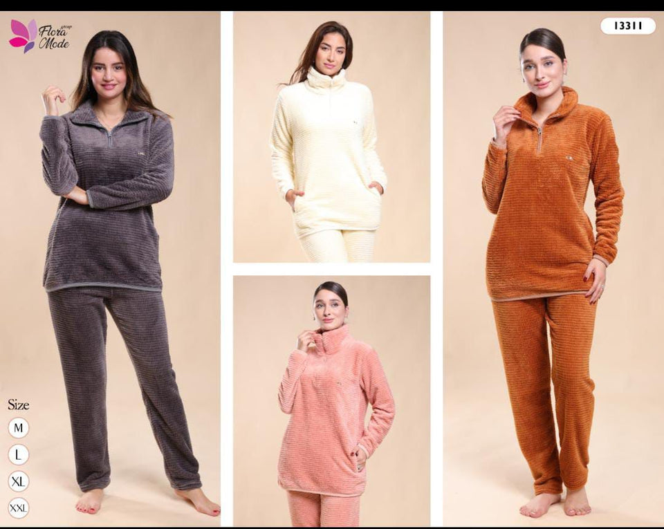 Pyjama Polaire en Velours Ultra-Confort – Ensemble Deux Pièces ✨🧸