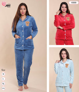Pyjama Femme en Velours Doux - Élégance et Confort au Quotidien