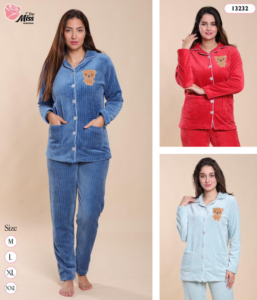 Pyjama Femme en Velours Doux - Élégance et Confort au Quotidien