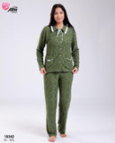 Pyjama Femme Élégant - Vert Pastel avec Détails Féminins 🌸