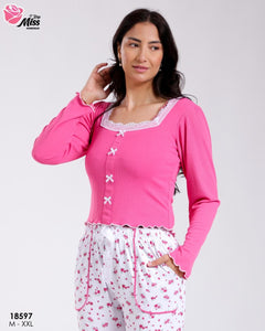 Pyjama Femme Floral – Confort et Élégance en Fuchsia