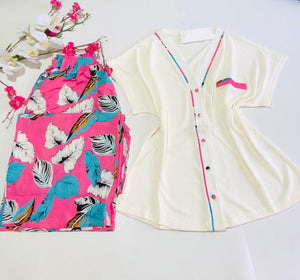 Pyjama Femme MISS - Pantalon Rallongé &; T-Shirt en Viscose – Confort Ultime et Style Intemporel