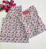 🌟 Pyjama Femme en Tissu Rallons – Motifs Géométriques Doux