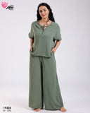 Pyjama Pantalon Femme MISS & Élégance Bohème en Tissu Rayon