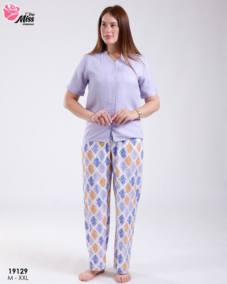 Pyjama Femme MISS - Douceur Intemporelle en Tissu Rayon