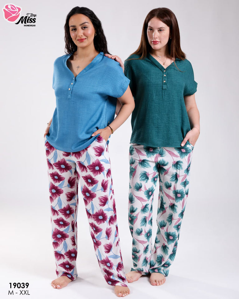 Pyjama Femme MISS en Tissu Doux - Confort Ultime - Confort Ultime - (Tailles M à XXL)