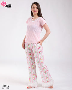 Pyjama Femme Demi-Manches "MISS" L'Élégance du Confort
