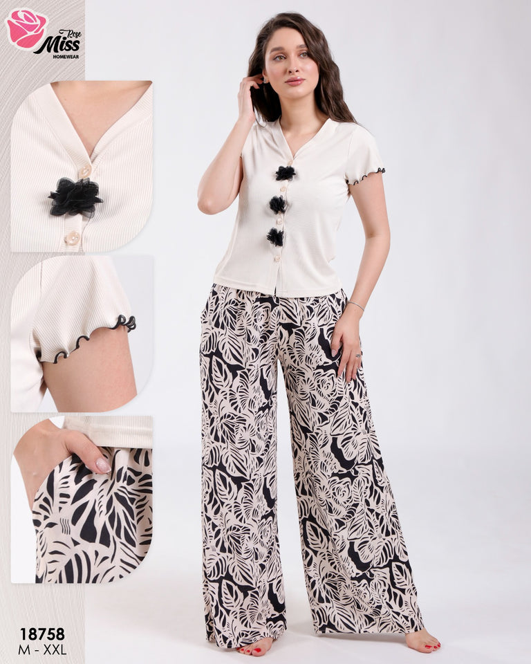 Pyjama Femme Demi-Manches MISS - L'Envol Nocturne