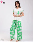 🌸 Pyjama Femme Confort &amp; Style – Motif Floral Vert 🌸