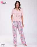🌺 Pyjama Femme Élégant – Couleur Sumo &amp; Motif Floral Délicat 🌺
