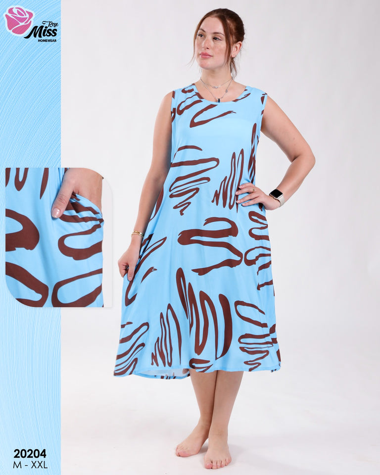 💙 Robe d’Intérieur Femme en Tissu Rayon – Élégance Douce et Moderne 💙