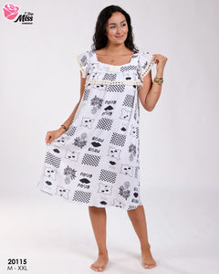 Pyjama Robe Femme en Rayon – Douceur et Élégance pour des Nuits Confortables