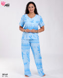 Pyjama Femme Demi-Manches – Blue Serenity 💙