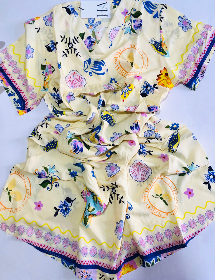 💛 Robe de Nuit Femme en Tissu Rayon – Éclat &amp; Légèreté au Quotidien 💛 Tissu : 100 % Rayon