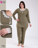 Pyjama Femme 2 Pièces en Tricot – manche langue