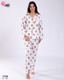 🐻 Pyjama Femme 2 Pièces en Coton – Motif Ourson 🤍✨