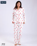 💕 Pyjama Femme en Velours à Motif Cœur 💕