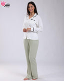 🌙 Pyjama Femme en Tissu Tricoté Doux – Look Chic et Confort Absolu 💫