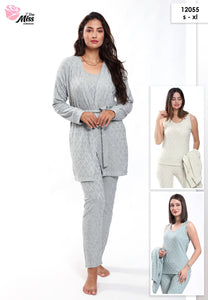 Pyjama 3 Pièces "Miss" - Élégance et Polyvalence