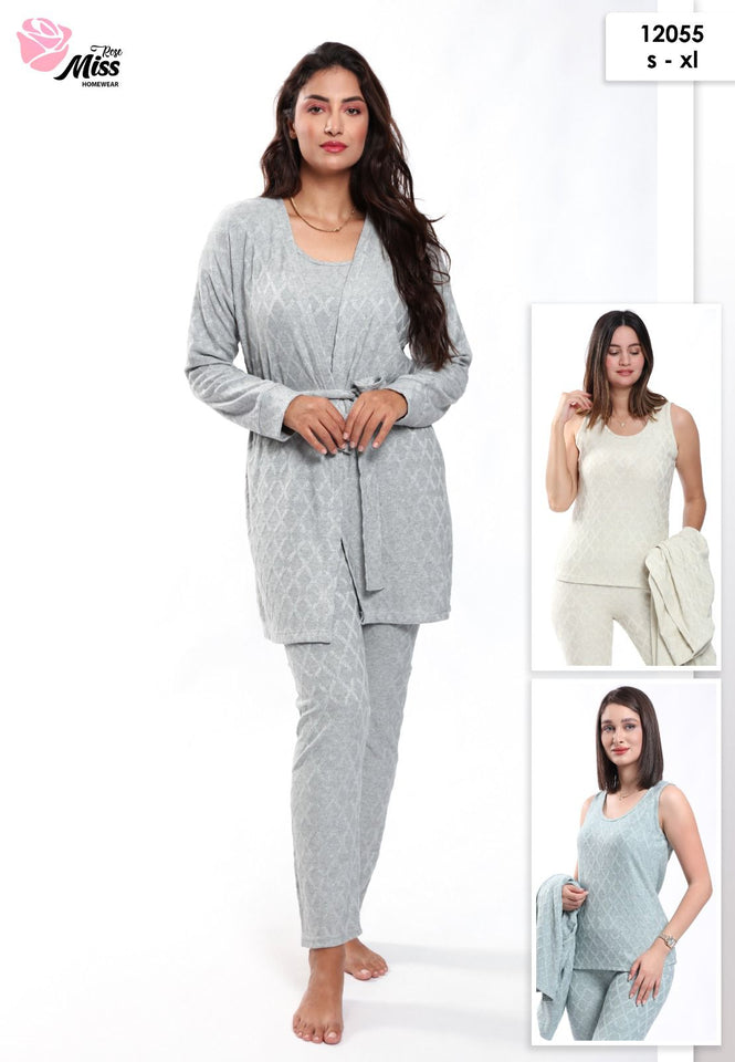 Pyjama 3 Pièces "Miss" - Élégance et Polyvalence