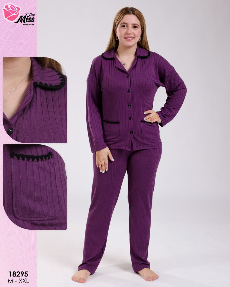 Pyjama Femme Tricoté - Confort et Élégance pour vos Soirées Douillettes
